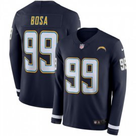 Mens Los Angeles Chargers #99 Joey Bosa Navy Blue Team Color Mens Stitched NFL Limited Therma Long Sleeve Jersey
