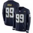Mens Los Angeles Chargers #99 Joey Bosa Navy Blue Team Color Mens Stitched NFL Limited Therma Long Sleeve Jersey