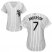 Chicago White Sox #7 Tim Anderson White(Black Strip) Home Womens Stitched MLB Jersey