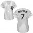 Chicago White Sox #7 Tim Anderson White(Black Strip) Home Womens Stitched MLB Jersey