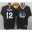 Warriors #12 Andrew Bogut Black New Alternate The Finals Patch Stitched NBA Jersey