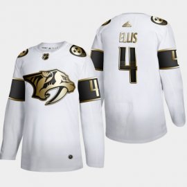 Nashville Predators #4 Ryan Ellis Mens Adidas White Golden Edition Limited Stitched NHL Jersey