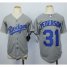 Los Angeles Dodgers #31 Joc Pederson Grey Cool Base Stitched Youth MLB Jersey