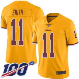 Nike Washington Football Team #11 Alex Smith Gold Mens Stitched NFL Limited Rush 100th Season Jersey
