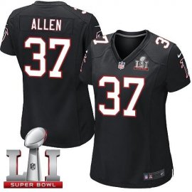 Nike Atlanta Falcons #37 Ricardo Allen Black Alternate Super Bowl LI 51 Womens Stitched NFL Elite Jersey