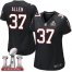 Nike Atlanta Falcons #37 Ricardo Allen Black Alternate Super Bowl LI 51 Womens Stitched NFL Elite Jersey