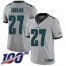 Nike Philadelphia Eagles #27 Malcolm Jenkins Silver Mens Stitched NFL Limited Inverted Legend 100th Season Jersey