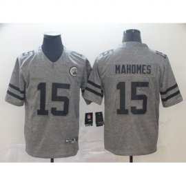 Nike Kansas City Chiefs #15 Patrick Mahomes Gray Mens Stitched NFL Limited Gridiron Gray Jersey