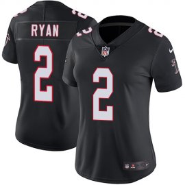 Nike Atlanta Falcons #2 Matt Ryan Black Alternate Womens Stitched NFL Vapor Untouchable Limited Jersey