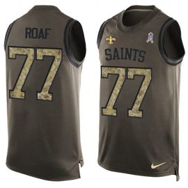 Nike New Orleans Saints #77 Willie Roaf Green Mens Stitched NFL Limited Salute To Service Tank Top Jersey