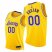 Nike Lakers Custom Mens 2021-22 75th Diamond Anniversary NBA Jersey Gold