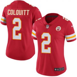 Nike Kansas City Chiefs #2 Dustin Colquitt Red Team Color Womens Stitched NFL Vapor Untouchable Limited Jersey