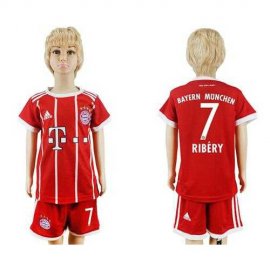 Bayern Munchen #7 Ribery Home Kid Soccer Club Jersey