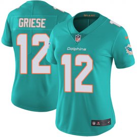 Nike Miami Dolphins #12 Bob Griese Aqua Green Team Color Womens Stitched NFL Vapor Untouchable Limited Jersey
