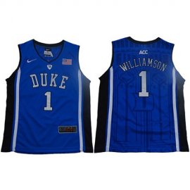 Blue Devils #1 Zion Williamson Blue/Black Basketball Elite Stitched Youth NCAA Jersey