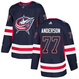 Adidas Columbus Blue Jackets #77 Josh Anderson Navy Blue Home Authentic Drift Fashion Stitched NHL Jersey