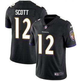 Nike Baltimore Ravens #12 Jaleel Scott Black Alternate Mens Stitched NFL Vapor Untouchable Limited Jersey
