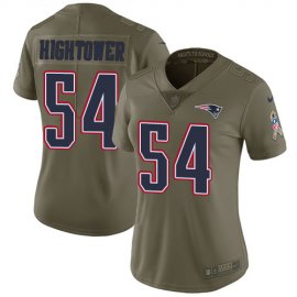 Nike New England Patriots #54 Donta Hightower Olive Womens Stitched NFL Limited 2017 Salute to Service Jersey