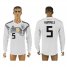 Germany #5 HUMMELS Home 2018 FIFA World Cup Long Sleeve Thailand Soccer Jersey