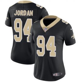 Nike New Orleans Saints #94 Cameron Jordan Black Team Color Womens Stitched NFL Vapor Untouchable Limited Jersey