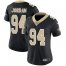 Nike New Orleans Saints #94 Cameron Jordan Black Team Color Womens Stitched NFL Vapor Untouchable Limited Jersey