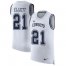Nike Dallas Cowboys #21 Ezekiel Elliott White Mens Stitched NFL Limited Rush Tank Top Jersey