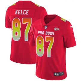 Nike Kansas City Chiefs #87 Travis Kelce Red Youth Stitched NFL Limited AFC 2018 Pro Bowl Jersey