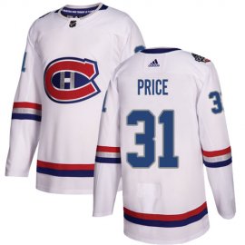 Adidas Montreal Canadiens #31 Carey Price White Authentic 2017 100 Classic Stitched NHL Jersey