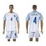 England #4 Gerrard Home Soccer Country Jersey
