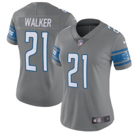 Nike Detroit Lions #21 Tracy Walker Gray Womens Stitched NFL Limited Rush Jersey