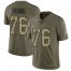 Nike Los Angeles Chargers #76 Russell Okung Olive/Camo Mens Stitched NFL Limited 2017 Salute To Service Jersey