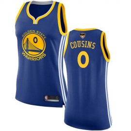 Warriors #0 DeMarcus Cousins Blue 2019 Finals Bound Womens Basketball Swingman Icon Edition Jersey