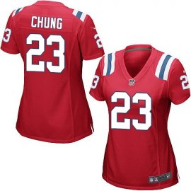 Nike New England Patriots #23 Patrick Chung Red Alternate Womens Stitched NFL Elite Jersey