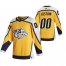 Nashville Predators Custom Yellow Mens Adidas 2020-21 Reverse Retro Alternate NHL Jersey