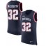 Nike New England Patriots #32 Devin McCourty Navy Blue Team Color Mens Stitched NFL Limited Rush Tank Top Jersey