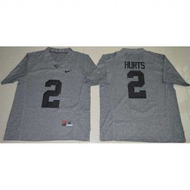 Alabama Crimson Tide #2 Jalen Hurts Gridiron Gray Limited Stitched NCAA Jersey