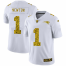 New England New England Patriots #1 Cam Newton Mens Nike Flocked Leopard Print Vapor Limited NFL Jersey White