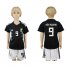 Argentina #9 Kun Aguero Away Kid Soccer Country Jersey