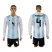 Argentina #4 Pezzella Home Long Sleeves Soccer Country Jersey