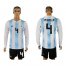 Argentina #4 Pezzella Home Long Sleeves Soccer Country Jersey