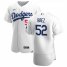Los Angeles Dodgers #52 Pedro Baez Mens Nike White Home 2020 Authentic Player MLB Jersey
