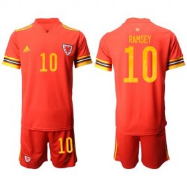 Wales #10 Ramsey Red Home Soccer Club Jersey