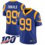 Nike Los Angeles Rams #99 Aaron Donald Royal Blue Alternate Youth Stitched NFL 100th Season Vapor Limited Jersey