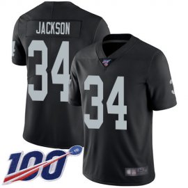 Nike Las Vegas Raiders #34 Bo Jackson Black Team Color Mens Stitched NFL 100th Season Vapor Limited Jersey
