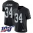 Nike Las Vegas Raiders #34 Bo Jackson Black Team Color Mens Stitched NFL 100th Season Vapor Limited Jersey