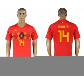 Belgium #14 MERTENS Home 2018 FIFA World Cup Soccer Jersey