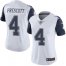 Nike Dallas Cowboys #4 Dak Prescott White Womens Stitched NFL Limited Rush Jersey