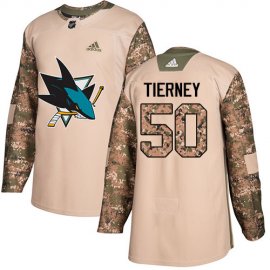Adidas San Jose Sharks #50 Chris Tierney Camo Authentic 2017 Veterans Day Stitched NHL Jersey