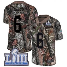 Nike Los Angeles Rams #6 Johnny Hekker Camo Super Bowl LIII Bound Youth Stitched NFL Limited Rush Realtree Jersey