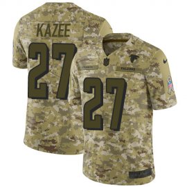 Nike Atlanta Falcons #27 Damontae Kazee Camo Mens Stitched NFL Limited 2018 Salute To Service Jersey